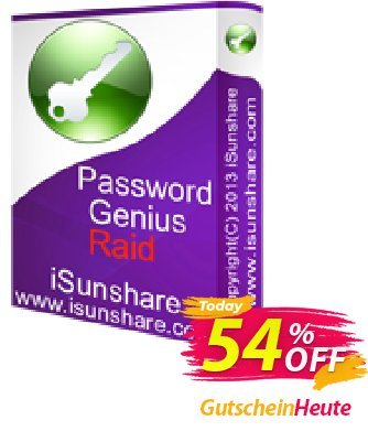 iSunshare Password Genius Raid Gutschein iSunshare discount (47025) Aktion: iSunshare discount coupons