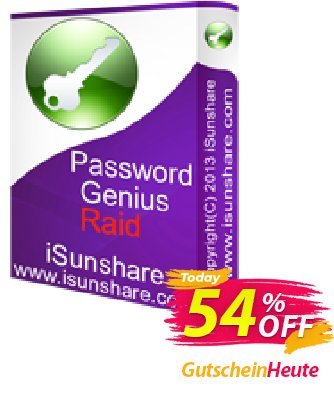 iSunshare Password Genius Raid Coupon, discount iSunshare discount (47025). Promotion: iSunshare discount coupons