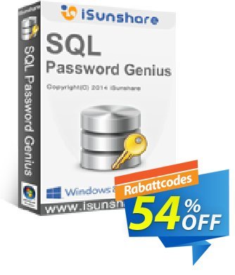 iSunshare SQL Password Genius Coupon, discount iSunshare discount (47025). Promotion: iSunshare discount coupons