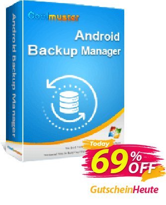 Coolmuster Android Backup Manager - 1 Year License Gutschein 67% OFF Coolmuster Android Backup Manager - 1 Year License, verified Aktion: Special discounts code of Coolmuster Android Backup Manager - 1 Year License, tested & approved