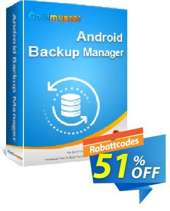 Coolmuster Android Backup Manager - Lifetime License - 5 PCs  Gutschein 50% OFF Coolmuster Android Backup Manager - Lifetime License (5 PCs), verified Aktion: Special discounts code of Coolmuster Android Backup Manager - Lifetime License (5 PCs), tested & approved