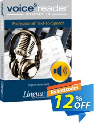 Voice Reader Studio 15 ENU / English (American) discount coupon Coupon code Voice Reader Studio 15 ENU / English (American) - Voice Reader Studio 15 ENU / English (American) offer from Linguatec