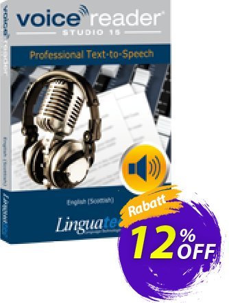 Voice Reader Studio 15 ENS / English (Scottish) discount coupon Coupon code Voice Reader Studio 15 ENS / English (Scottish) - Voice Reader Studio 15 ENS / English (Scottish) offer from Linguatec