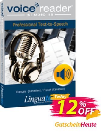 Voice Reader Studio 15 FRC / Français (Canadien)/French (Canadian) discount coupon Coupon code Voice Reader Studio 15 FRC / Français (Canadien)/French (Canadian) - Voice Reader Studio 15 FRC / Français (Canadien)/French (Canadian) offer from Linguatec