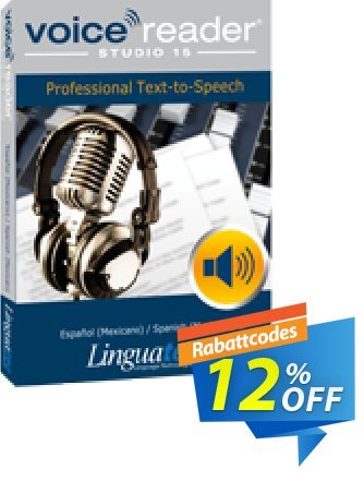 Voice Reader Studio 15 SPM / Español (Mexicano)/Spanish (Mexican) discount coupon Coupon code Voice Reader Studio 15 SPM / Español (Mexicano)/Spanish (Mexican) - Voice Reader Studio 15 SPM / Español (Mexicano)/Spanish (Mexican) offer from Linguatec