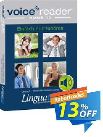 Voice Reader Home 15 English (Scottish) - Female voice [Fiona] discount coupon Coupon code Voice Reader Home 15 English (Scottish) - Female voice [Fiona] - Voice Reader Home 15 English (Scottish) - Female voice [Fiona] offer from Linguatec