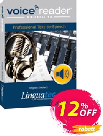 Voice Reader Studio 15 ENI / English (Indian) discount coupon Coupon code Voice Reader Studio 15 ENI / English (Indian) - Voice Reader Studio 15 ENI / English (Indian) offer from Linguatec