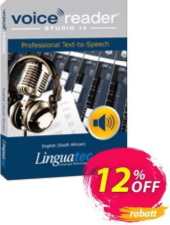 Voice Reader Studio 15 ENZ / English (South African) discount coupon Coupon code Voice Reader Studio 15 ENZ / English (South African) - Voice Reader Studio 15 ENZ / English (South African) offer from Linguatec