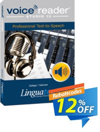 Voice Reader Studio 15 GLE / Galego/Galician discount coupon Coupon code Voice Reader Studio 15 GLE / Galego/Galician - Voice Reader Studio 15 GLE / Galego/Galician offer from Linguatec