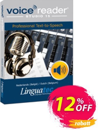 Voice Reader Studio 15 DUB / Nederlands - België /Dutch - Belgium  Gutschein Coupon code Voice Reader Studio 15 DUB / Nederlands (België)/Dutch (Belgium) Aktion: Voice Reader Studio 15 DUB / Nederlands (België)/Dutch (Belgium) offer from Linguatec