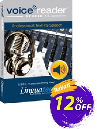 Voice Reader Studio 15 CAH / Cantonese (Hong Kong) discount coupon Coupon code Voice Reader Studio 15 CAH / Cantonese (Hong Kong) - Voice Reader Studio 15 CAH / Cantonese (Hong Kong) offer from Linguatec