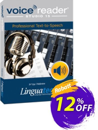 Voice Reader Studio 15 HEI / Hebrew discount coupon Coupon code Voice Reader Studio 15 HEI / Hebrew - Voice Reader Studio 15 HEI / Hebrew offer from Linguatec