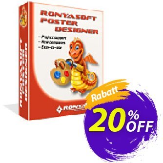 RonyaSoft Poster Designer (Enterprise license) Coupon, discount 20% OFF RonyaSoft Poster Designer (Enterprise license), verified. Promotion: Amazing promotions code of RonyaSoft Poster Designer (Enterprise license), tested & approved