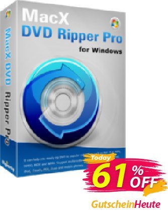 MacX DVD Ripper Pro for Windows (3-month) discount coupon 60% OFF MacX DVD Ripper Pro for Windows (3-month), verified - Stunning offer code of MacX DVD Ripper Pro for Windows (3-month), tested & approved