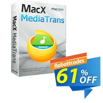 MacX MediaTrans STANDARD 3-month License discount coupon 60% OFF MacX MediaTrans STANDARD 3 Months License, verified - Stunning offer code of MacX MediaTrans STANDARD 3 Months License, tested & approved