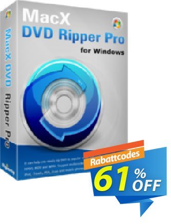 MacX DVD Ripper Pro for Windows discount coupon 67% OFF MacX DVD Ripper Pro (Windows), verified - Stunning offer code of MacX DVD Ripper Pro (Windows), tested & approved