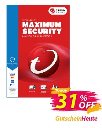 Trend Micro Maximum Security Coupon, discount 30% OFF Trend Micro Maximum Security, verified. Promotion: Wondrous sales code of Trend Micro Maximum Security, tested & approved