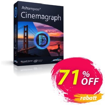 Ashampoo Cinemagraph Coupon, discount 70% OFF Ashampoo Cinemagraph, verified. Promotion: Wonderful discounts code of Ashampoo Cinemagraph, tested & approved