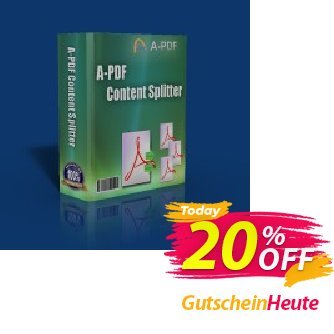 A-PDF Split for Mac Gutschein A-PDF Coupon (9891) Aktion: 20% IVS and A-PDF