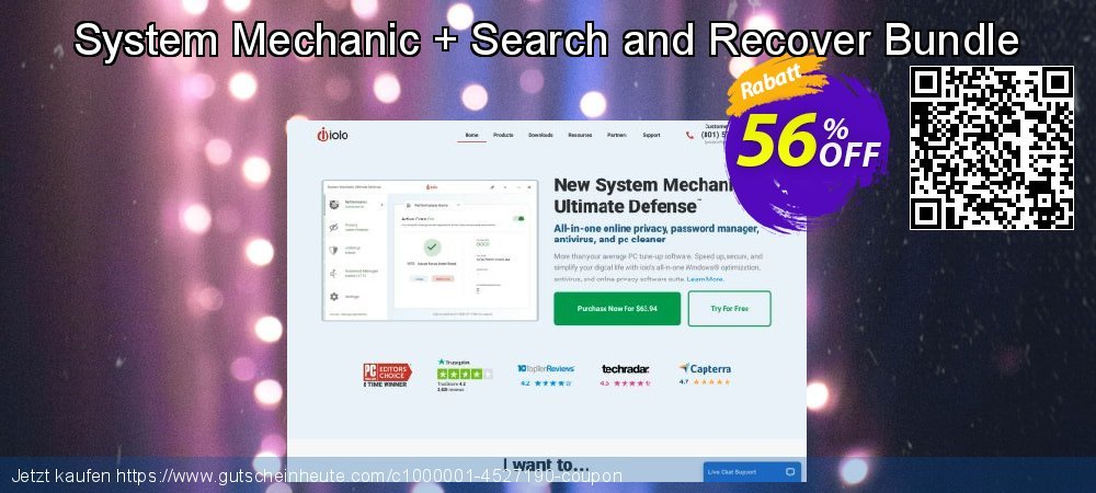 System Mechanic + Search and Recover Bundle faszinierende Ausverkauf Bildschirmfoto
