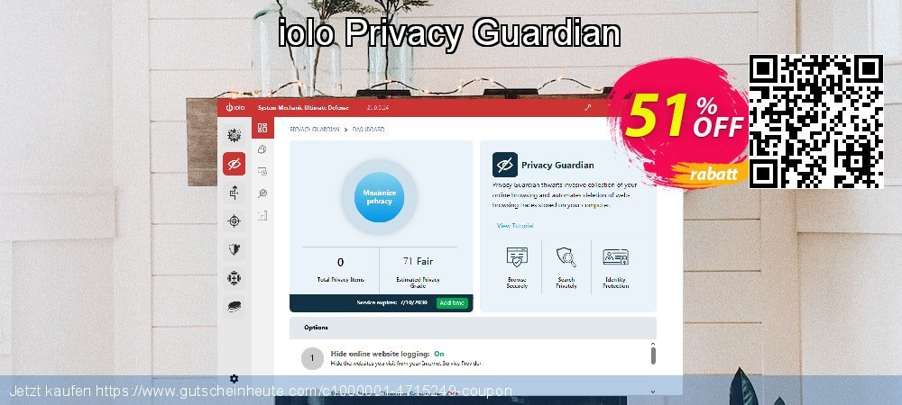 iolo Privacy Guardian besten Beförderung Bildschirmfoto