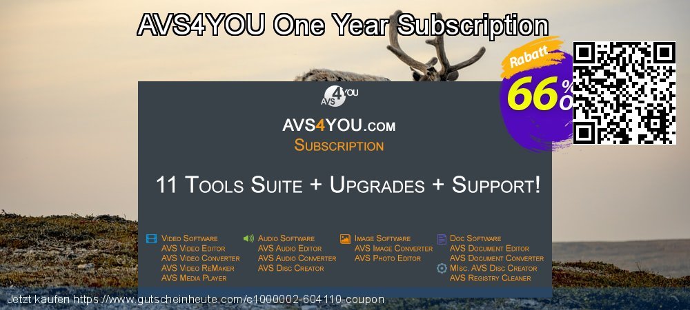AVS4YOU One Year Subscription ausschließlich Ermäßigungen Bildschirmfoto