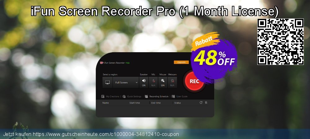 iFun Screen Recorder Pro - 1 Month License  ausschließlich Ermäßigung Bildschirmfoto