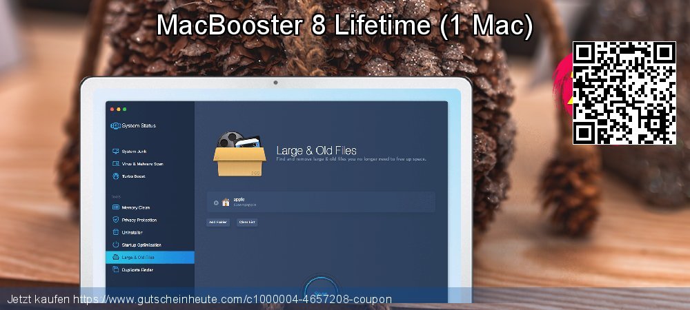 MacBooster 8 Lifetime - 1 Mac  aufregenden Verkaufsförderung Bildschirmfoto