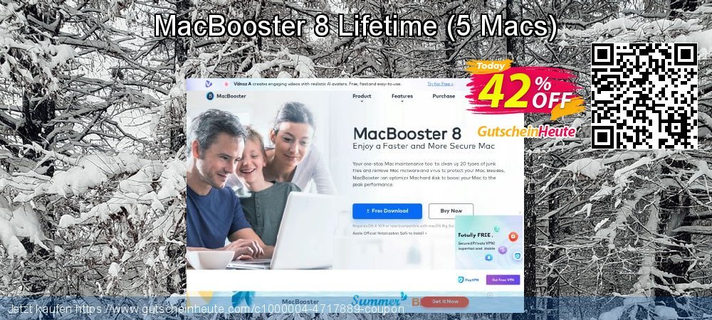 MacBooster 8 Lifetime - 5 Macs  unglaublich Ermäßigungen Bildschirmfoto