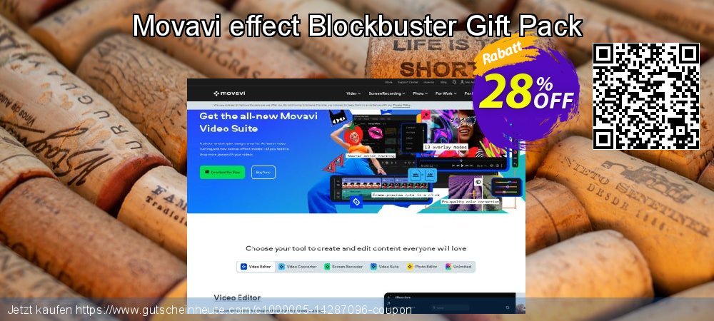 Movavi effect Blockbuster Gift Pack toll Sale Aktionen Bildschirmfoto