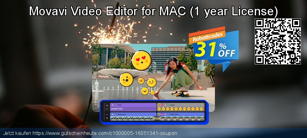 Movavi Video Editor for MAC - 1 year License  aufregenden Ermäßigungen Bildschirmfoto