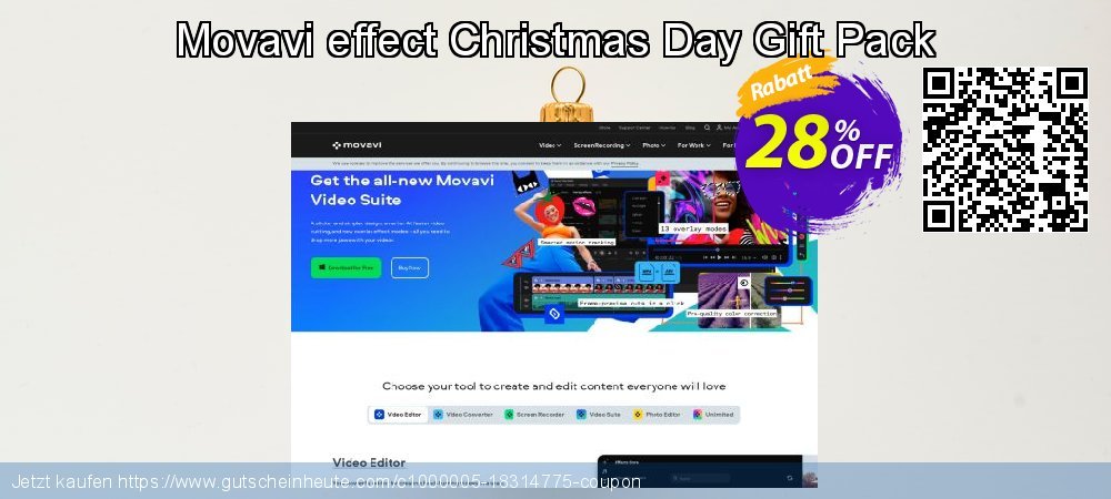 Movavi effect Christmas Day Gift Pack aufregenden Promotionsangebot Bildschirmfoto