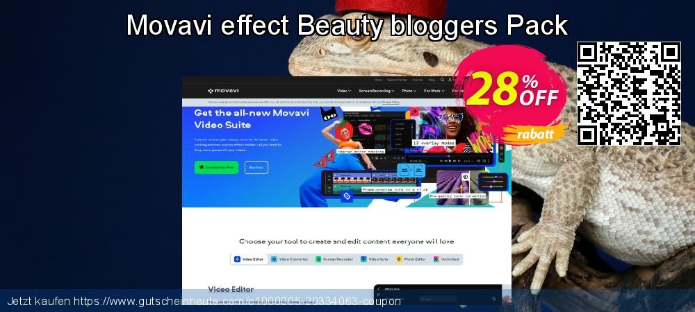 Movavi effect Beauty bloggers Pack ausschließlich Beförderung Bildschirmfoto