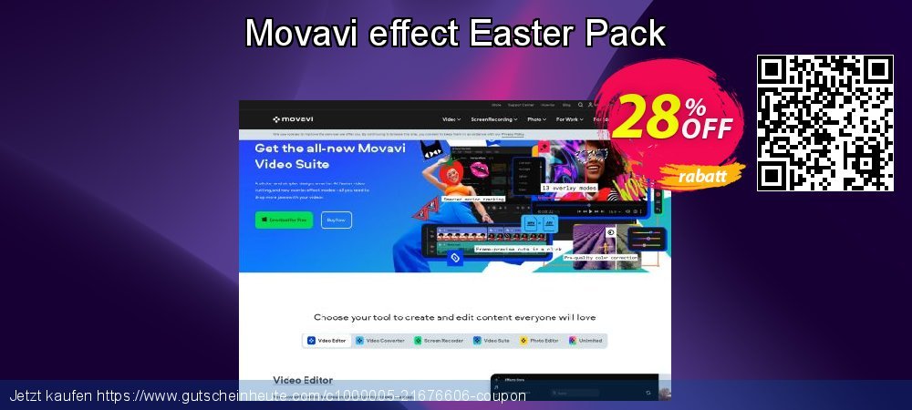 Movavi effect Easter Pack genial Rabatt Bildschirmfoto