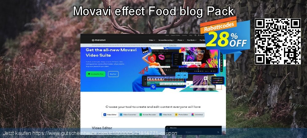 Movavi effect Food blog Pack geniale Diskont Bildschirmfoto
