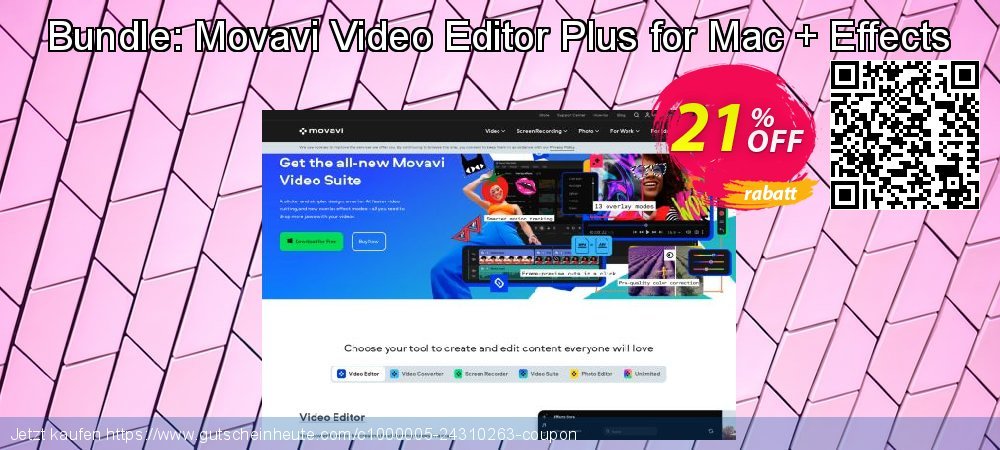 Bundle: Movavi Video Editor Plus for Mac + Effects verwunderlich Rabatt Bildschirmfoto
