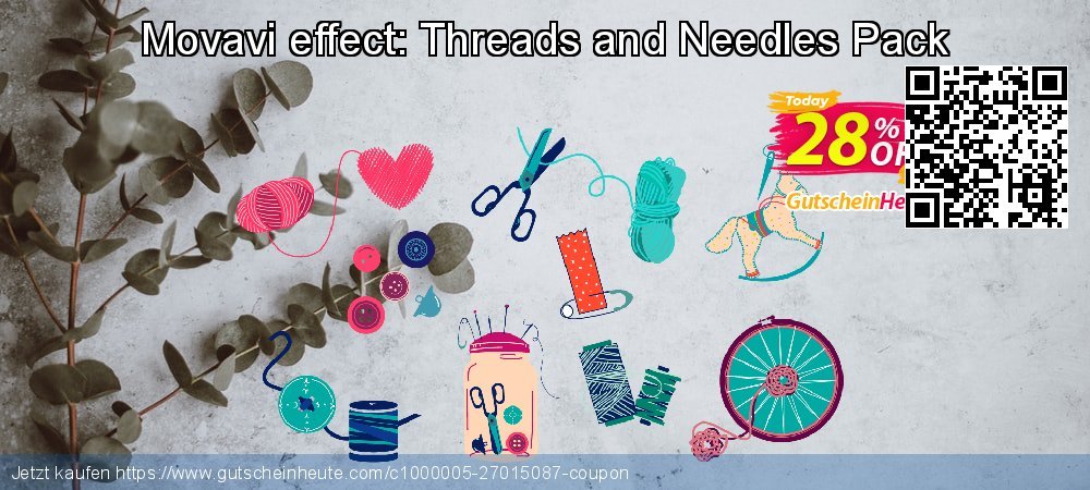 Movavi effect: Threads and Needles Pack klasse Nachlass Bildschirmfoto
