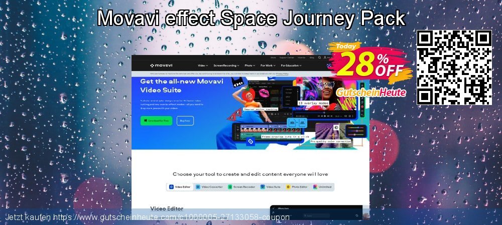 Movavi effect Space Journey Pack wundervoll Preisnachlass Bildschirmfoto