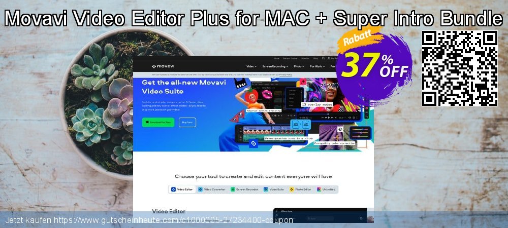 Movavi Video Editor Plus for MAC + Super Intro Bundle verwunderlich Ermäßigungen Bildschirmfoto