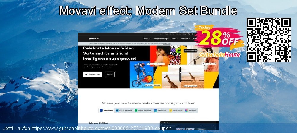 Movavi effect: Modern Set Bundle aufregenden Ermäßigungen Bildschirmfoto