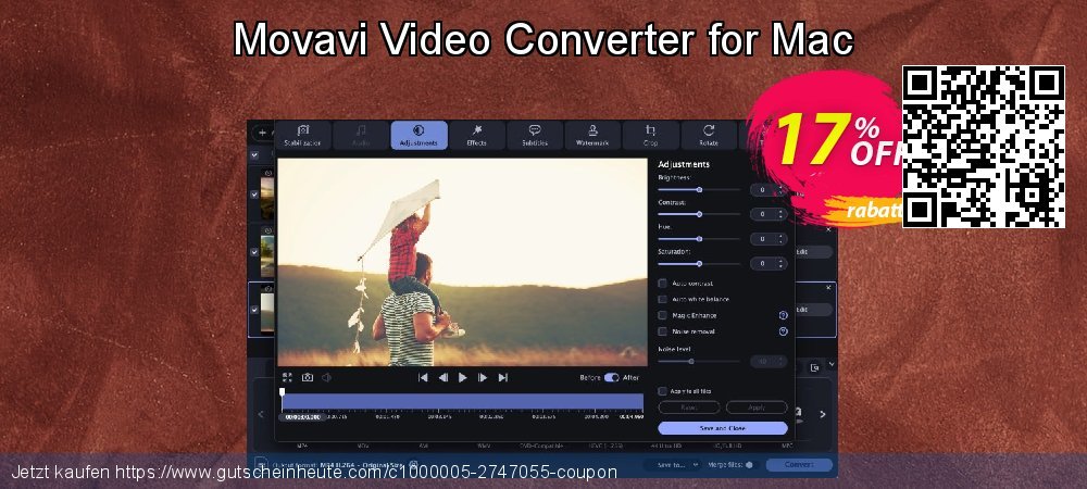 Movavi Video Converter for Mac verwunderlich Sale Aktionen Bildschirmfoto