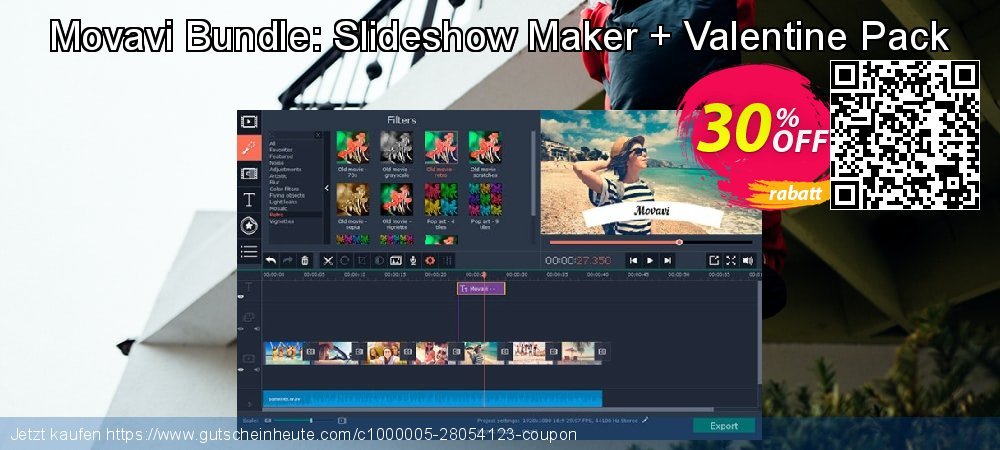 Movavi Bundle: Slideshow Maker + Valentine Pack fantastisch Ermäßigungen Bildschirmfoto