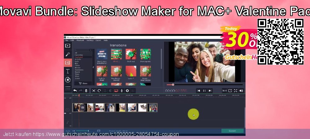 Movavi Bundle: Slideshow Maker for MAC+ Valentine Pack toll Angebote Bildschirmfoto