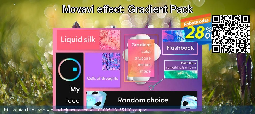 Movavi effect: Gradient Pack verwunderlich Beförderung Bildschirmfoto