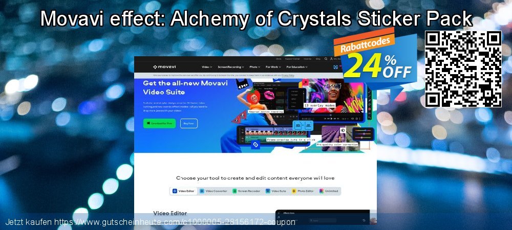 Movavi effect: Alchemy of Crystals Sticker Pack Sonderangebote Sale Aktionen Bildschirmfoto