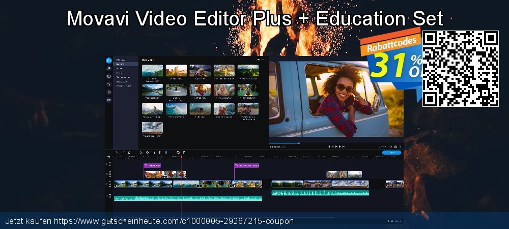 Movavi Video Editor Plus + Education Set fantastisch Ermäßigung Bildschirmfoto