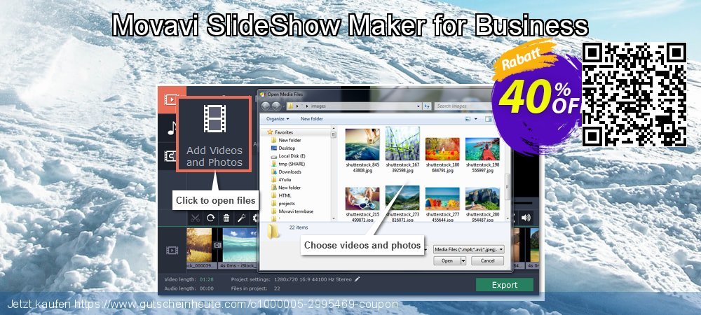 Movavi SlideShow Maker for Business spitze Verkaufsförderung Bildschirmfoto