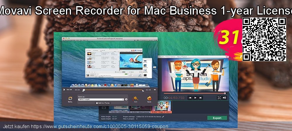 Movavi Screen Recorder for Mac Business 1-year License ausschließlich Ausverkauf Bildschirmfoto