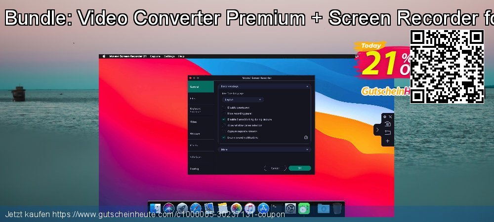 Movavi Bundle: Video Converter Premium + Screen Recorder for MAC aufregende Nachlass Bildschirmfoto