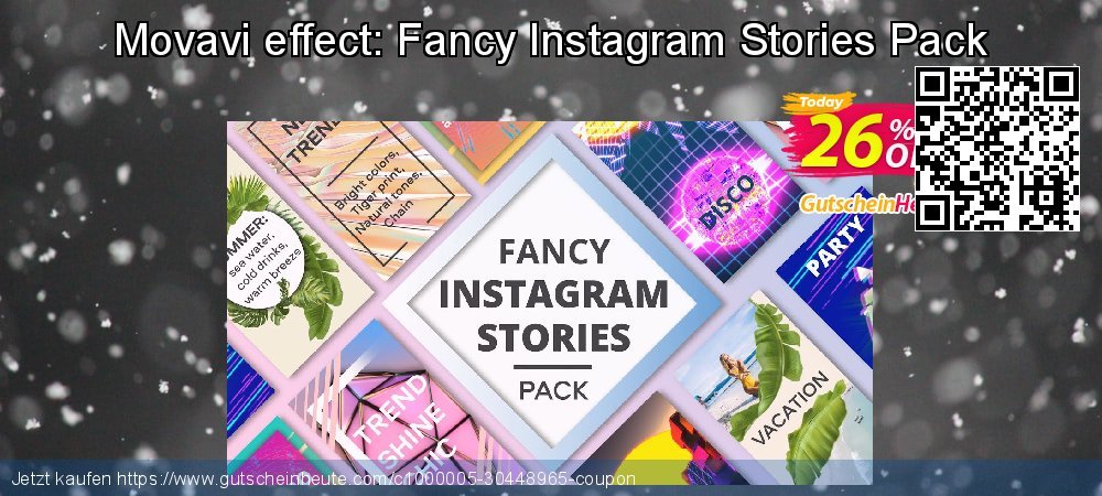 Movavi effect: Fancy Instagram Stories Pack unglaublich Preisnachlässe Bildschirmfoto